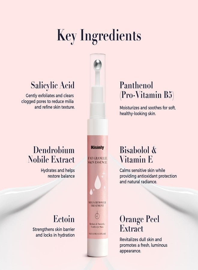 Kisinly Milia Remover for Eye & Face, Milia Spot Treatment Serum with Salicylic Acid,Milia Acne Cream - Image 5